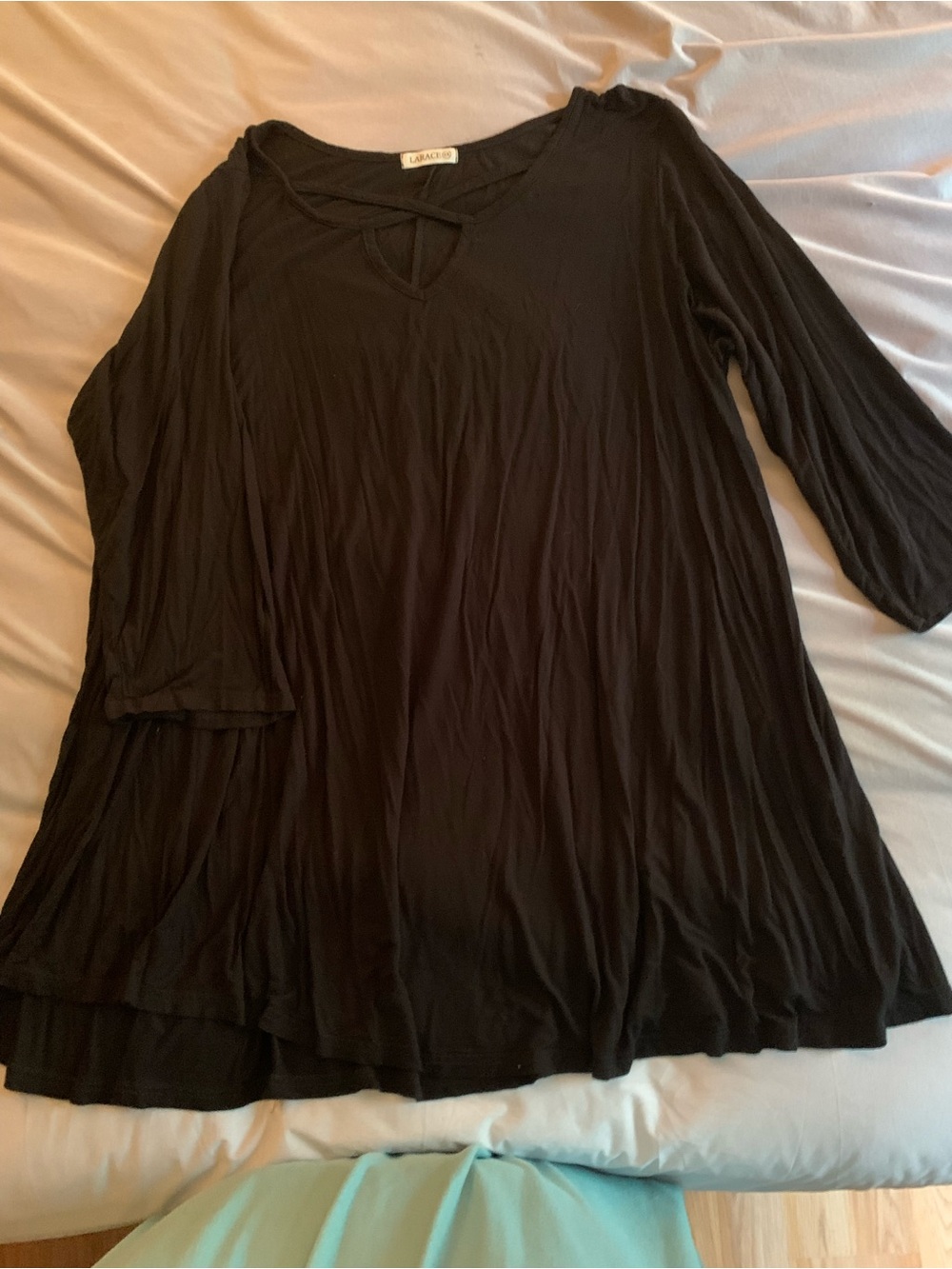 Larace Crisscross V-Neck Women's Tunic Top